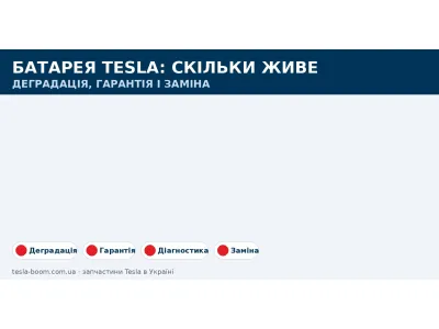 Термін служби батареї Tesla: скільки живе, як деградує і коли її міняти