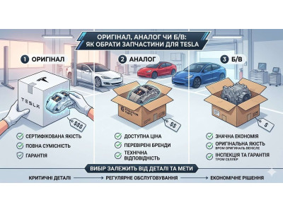 Оригінал, аналог чи Б/В: як обрати запчастину для Tesla і не пролетіти