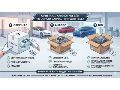 Оригінал, аналог чи Б/В: як обрати запчастину для Tesla і не пролетіти