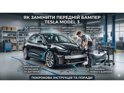 Як замінити передній бампер Tesla Model 3: покрокова інструкція